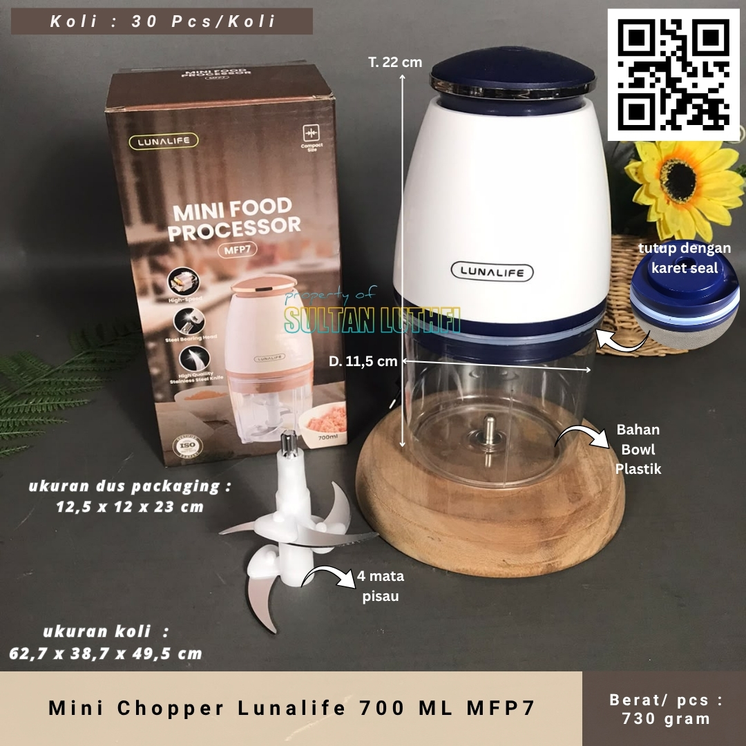 Mini Chopper Lunalife 700 ML MFP7