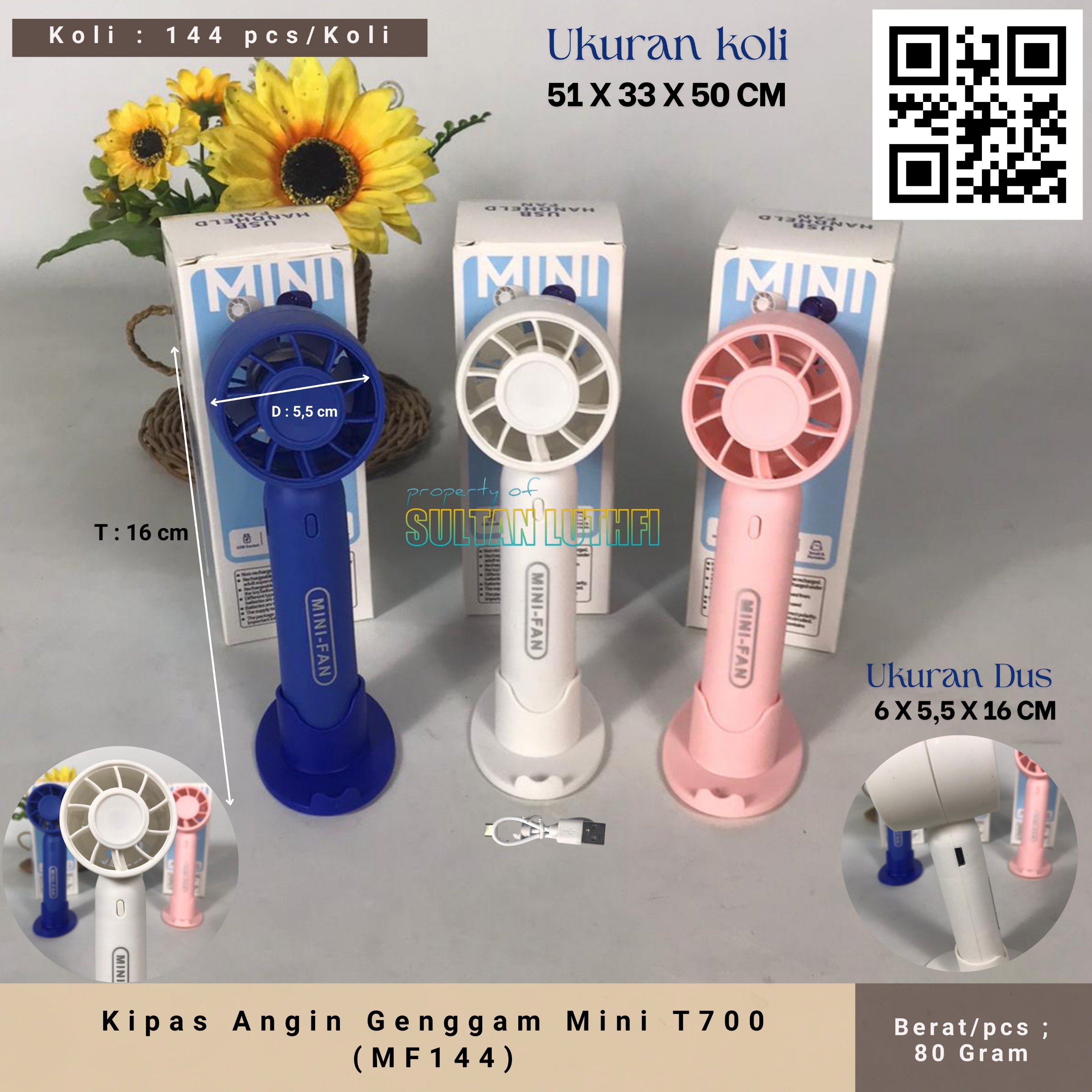 Kipas Angin Genggam Mini T700 (MF144)
