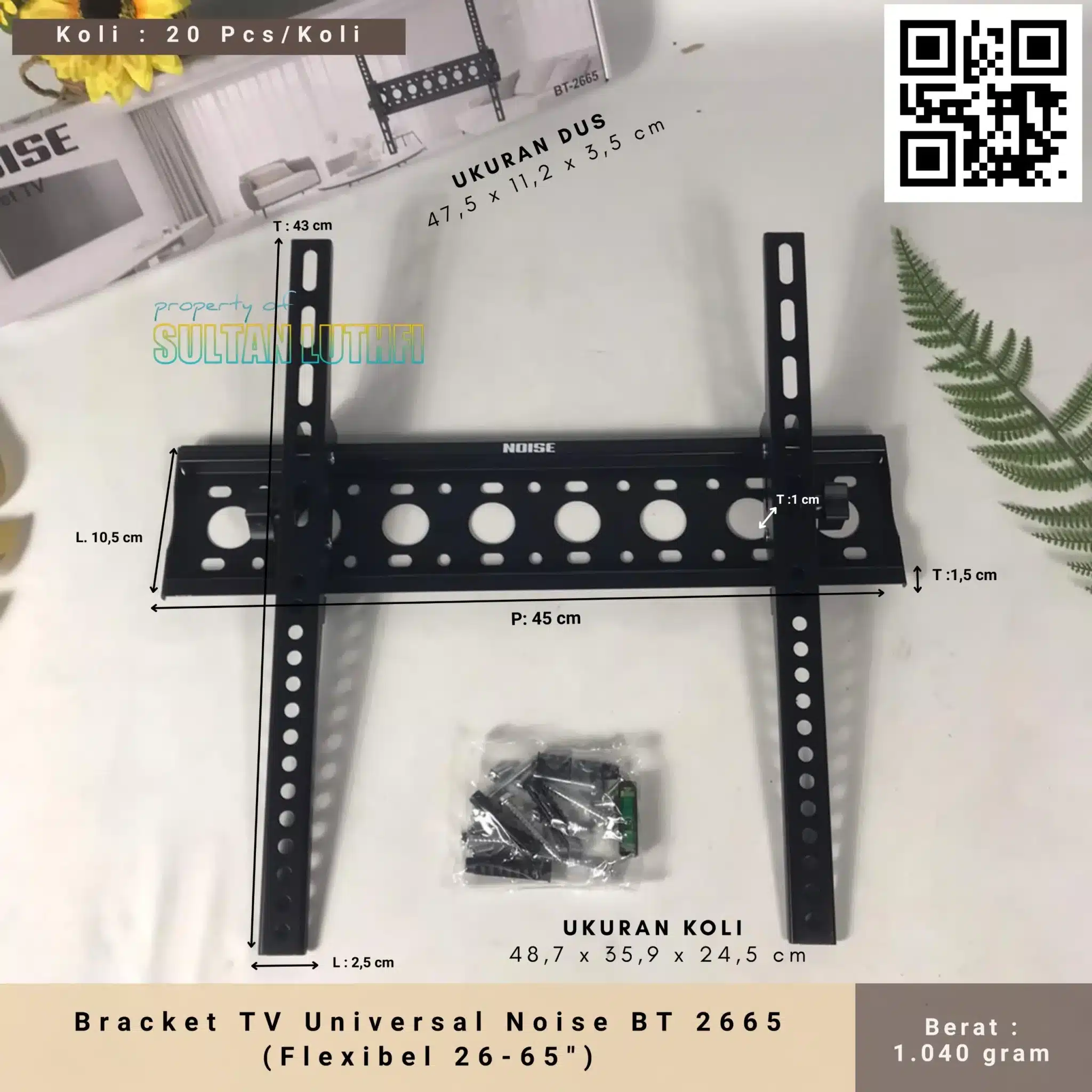 Bracket TV Universal Noise BT 2665 (Flexibel 26-65)