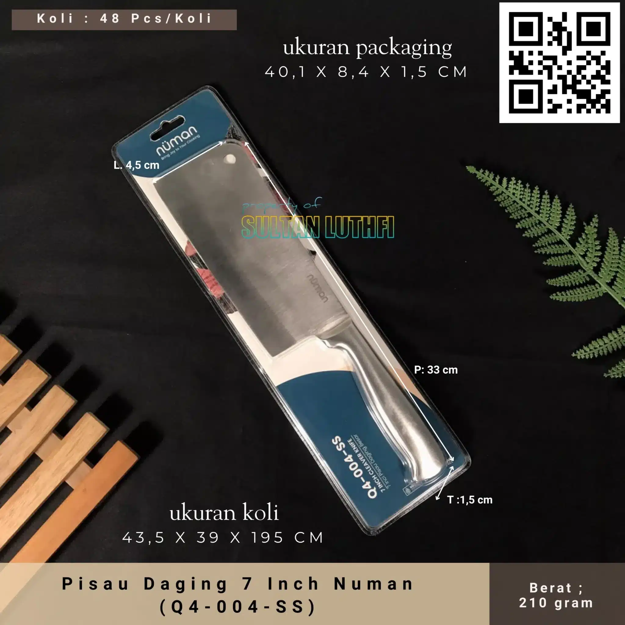 Pisau Daging 7 Inch Numan (Q4-004-SS)