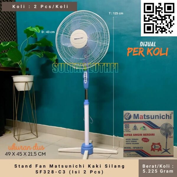 Stand Fan Matsunichi Kaki Silang SF328-C3