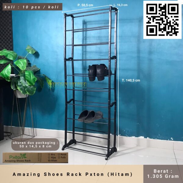 Amazing Shoes Rack Pxton (Hitam)