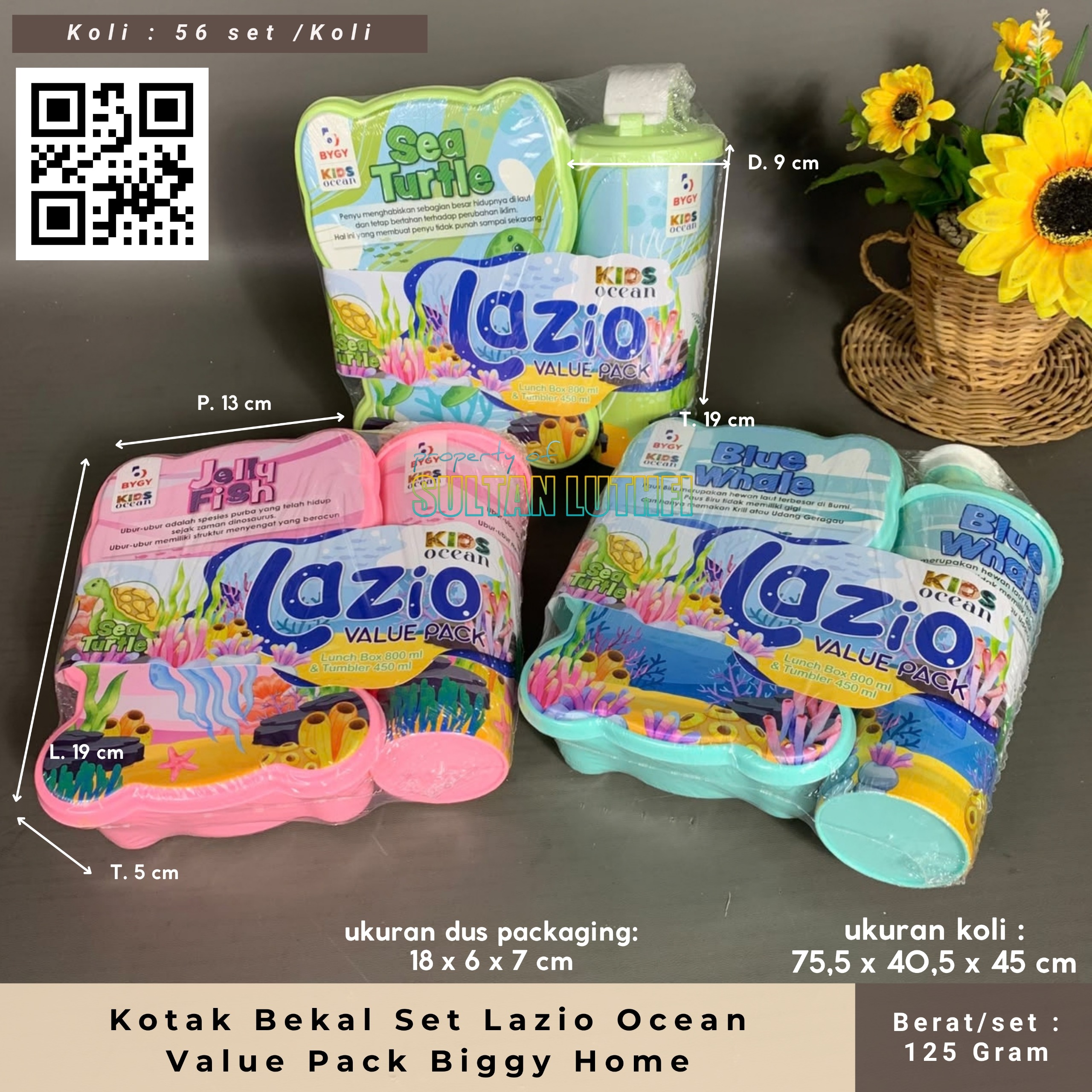 Kotak Bekal Set Lazio Ocean Value Pack Biggy Home