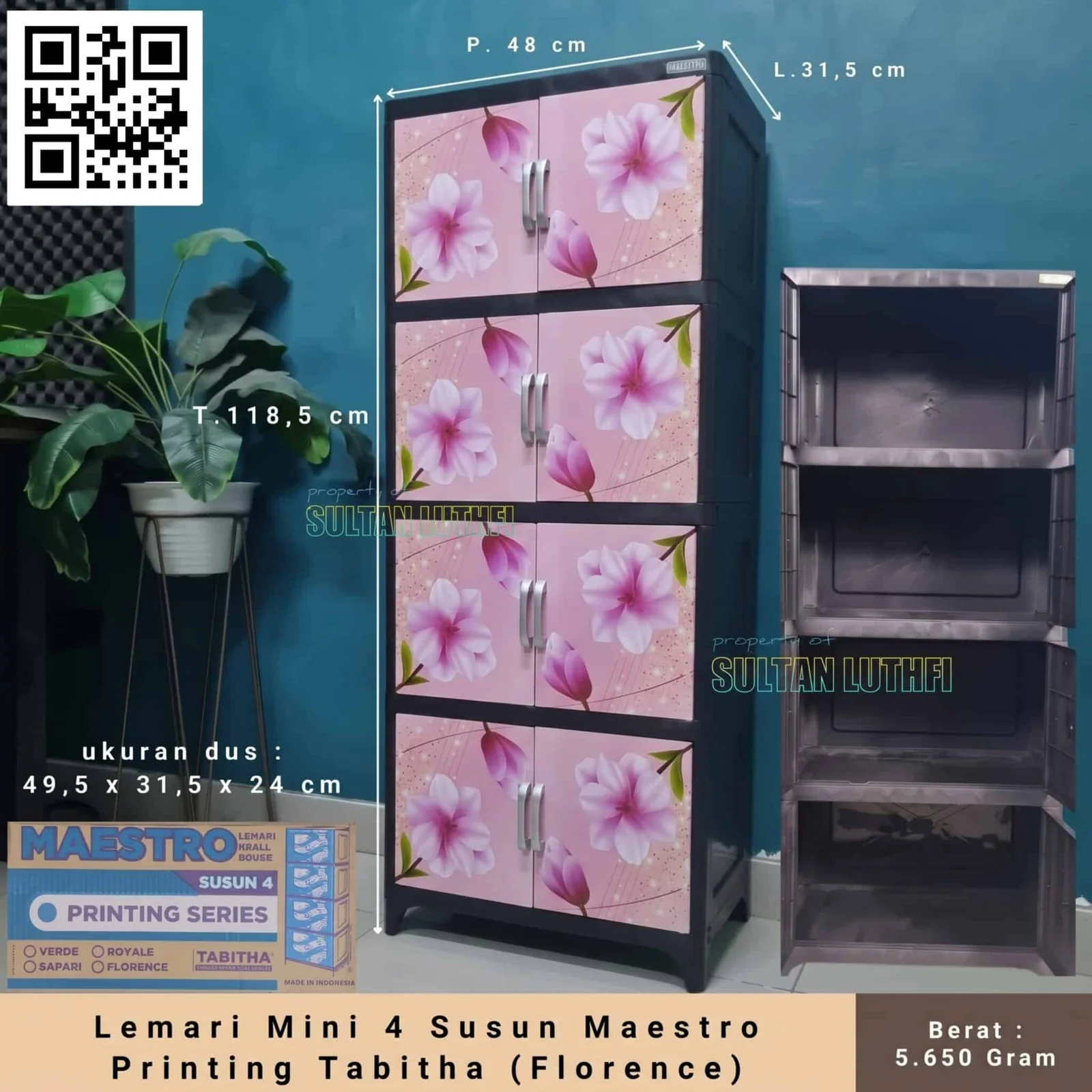 Lemari Mini 4 Susun Maestro Printing Tabitha (Florence)