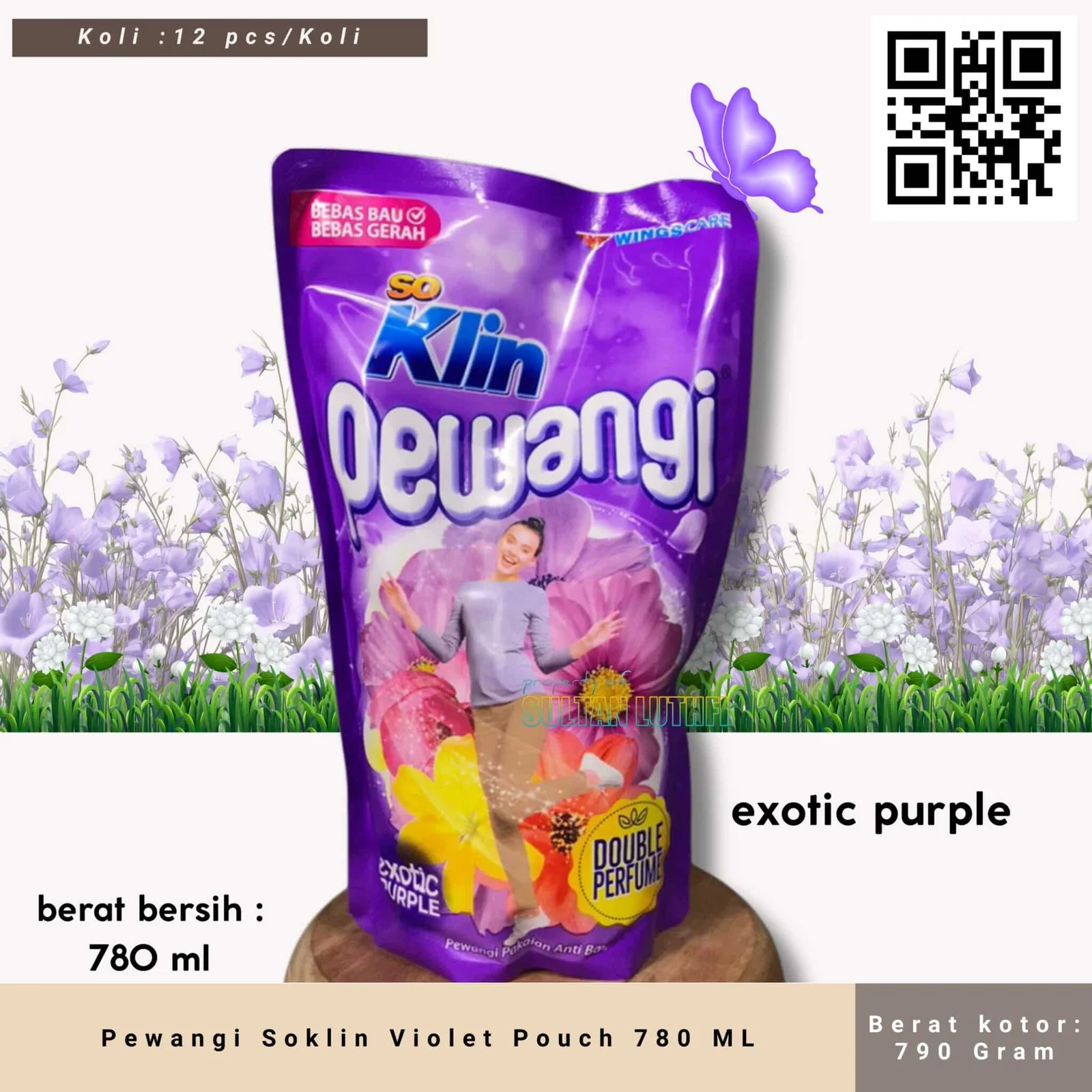 Pewangi Soklin Violet Pouch 780 ML