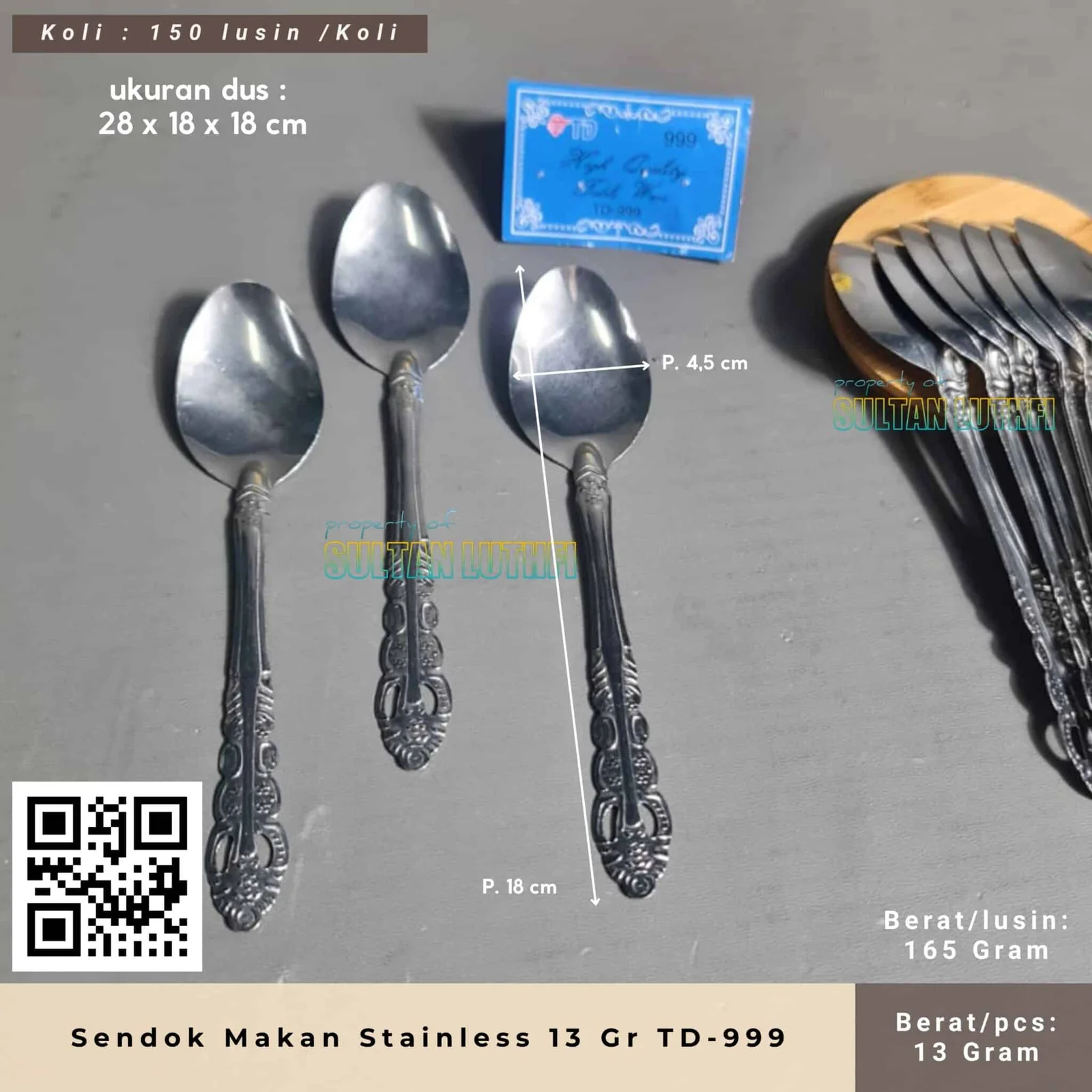 Sendok Makan Stainless 13 Gr TD-999