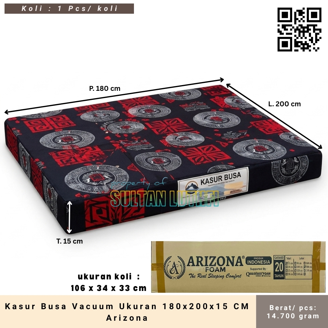 Kasur Busa Vacuum Ukuran 180x200x15 CM Arizona