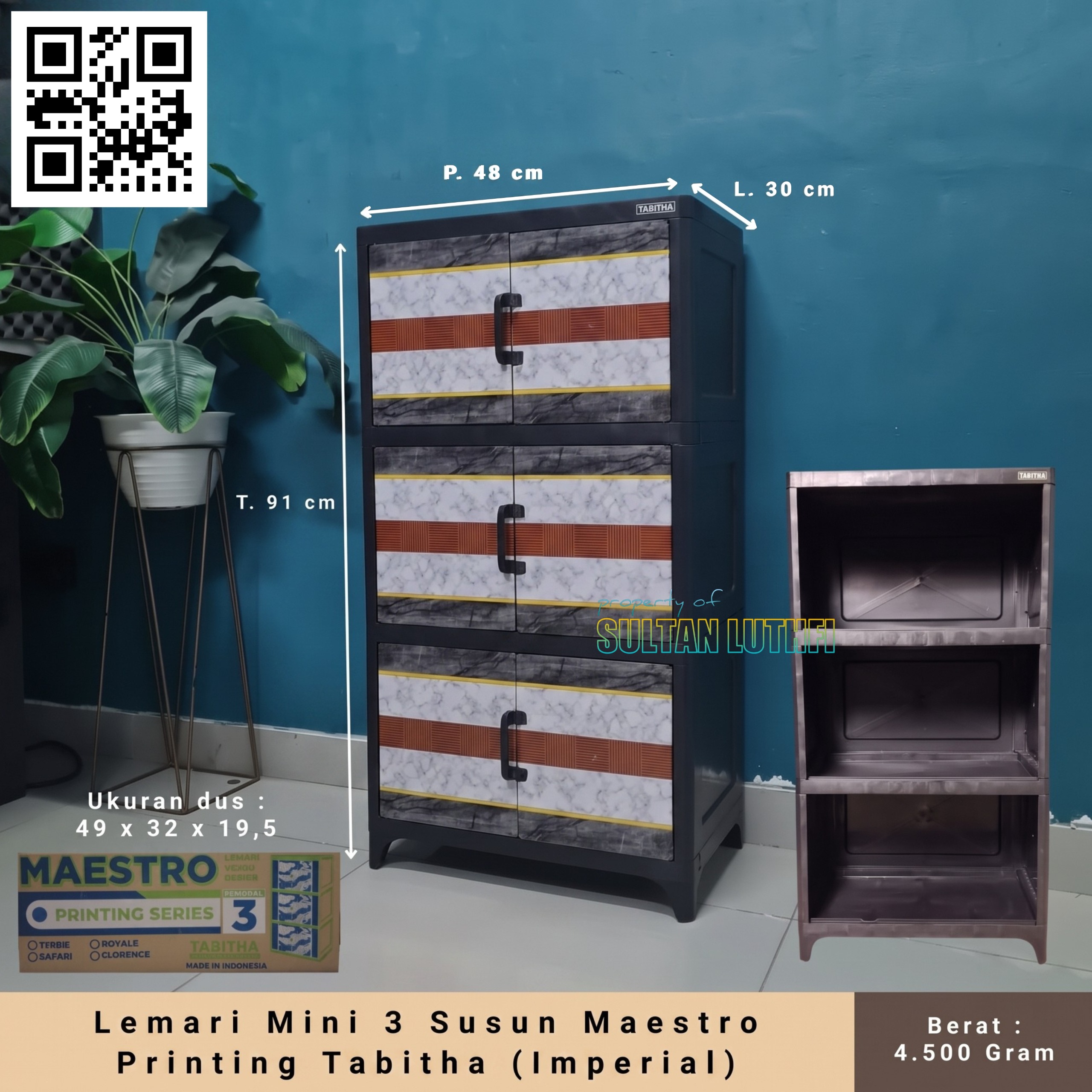 Lemari Mini 3 Susun Maestro Printing Tabitha (Imperial)1