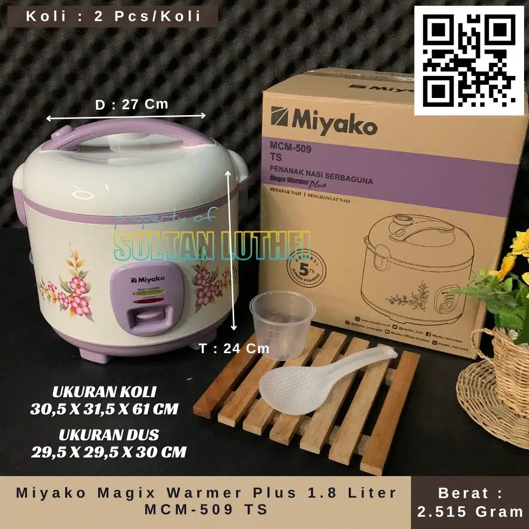 Miyako Magic Warmer Plus 1.8 Liter MCM-509 TS